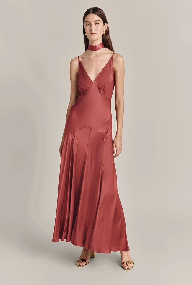 Alice Satin Scarf Dark Caramel Alice Satin Scarf Dark Caramel -Ghost Store A07G001 D34 29670 650px