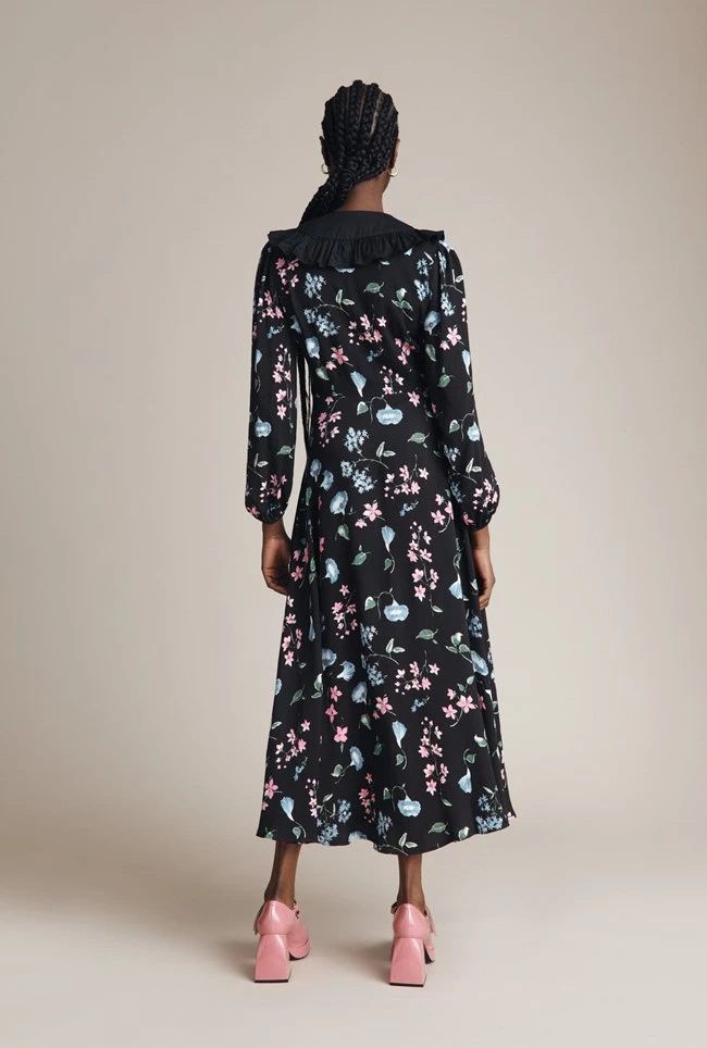 Dixie Dress Black Floral Dixie Dress Black Floral -Ghost Store D03G021 Z66 23825 650px