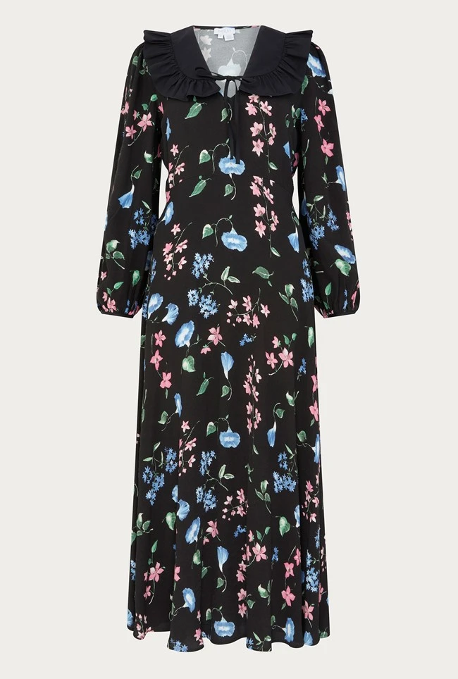 Dixie Dress Black Floral Dixie Dress Black Floral -Ghost Store D03G021 Z66 23829 650px