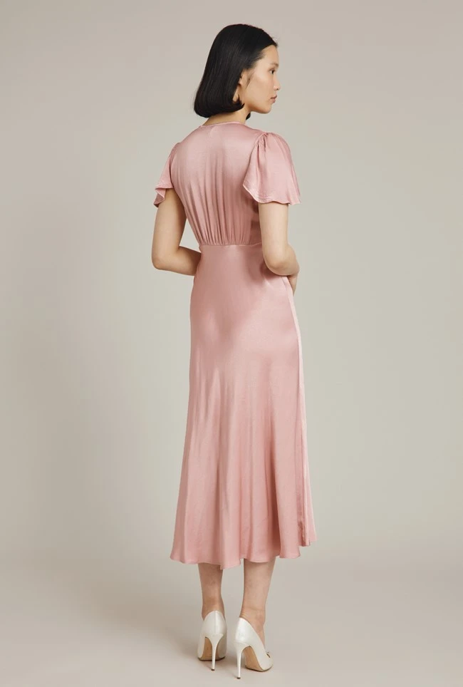 Grace Satin Midi Dress Rose Grace Satin Midi Dress Rose -Ghost Store D04G010 H04 24136 650px