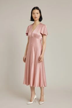 Grace Satin Midi Dress Rose 2 Grace Satin Midi Dress Rose -Ghost Store D04G010 H04 24138 650px 964px