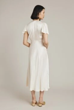 Grace Satin Midi Dress Ivory -Ghost Store D04G010 M12 24150 650px 964px