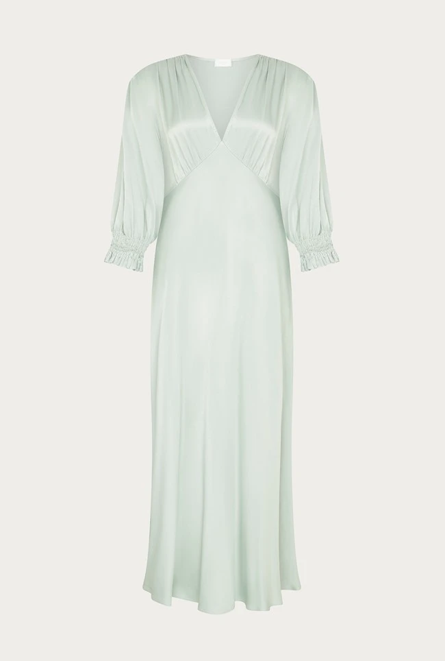 Elle Satin Midi Dress Dusty Green Elle Satin Midi Dress Dusty Green -Ghost Store D04G019 J29 24234 650px