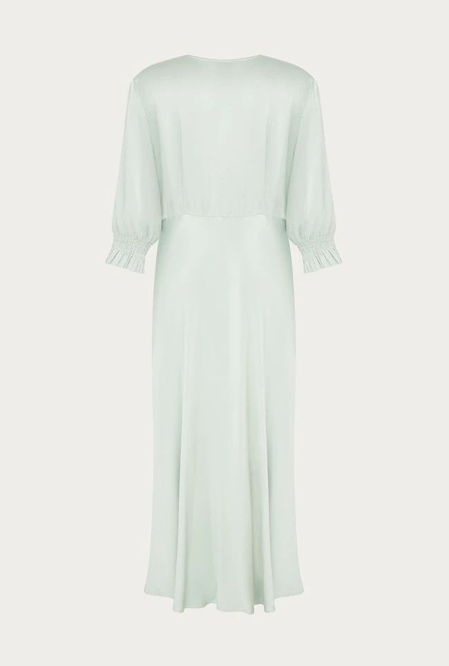 Elle Satin Midi Dress Dusty Green Elle Satin Midi Dress Dusty Green -Ghost Store D04G019 J29 24235 650px