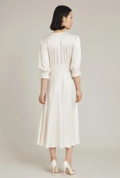 Elle Satin Midi Dress Ivory -Ghost Store D04G019A M12 27482 650px 964px