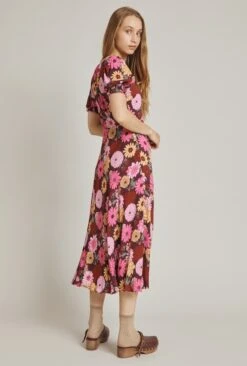 Alisa Dress Pink Woodstock Floral -Ghost Store D04G030 Z17 24460 650px 964px