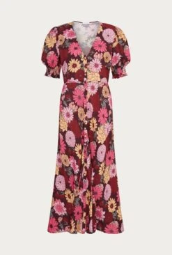 Alisa Dress Pink Woodstock Floral -Ghost Store D04G030 Z17 24463 650px 964px