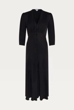 Madison Satin Midi Dress Black -Ghost Store D05G001 A01 25305 650px 964px