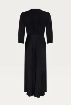 Madison Satin Midi Dress Black -Ghost Store D05G001 A01 25306 650px 964px