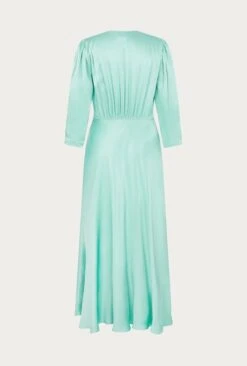 Madison Satin Midi Dress Jade -Ghost Store D05G001 J02 26821 650px 964px