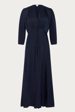 Madison Satin Midi Dress Navy -Ghost Store D05G001 K10 25321 650px 964px