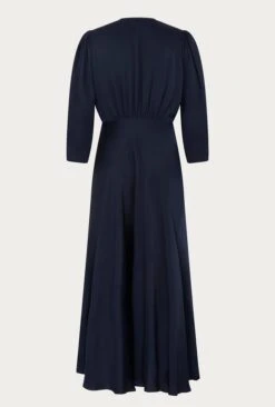 Madison Satin Midi Dress Navy -Ghost Store D05G001 K10 25322 650px 964px