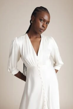 Madison Satin Midi Dress Ivory -Ghost Store D05G001 M12 25428 650px 964px