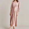 Madison Satin Midi Dress Fawn