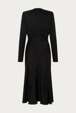 Meryl Satin Midi Dress Black -Ghost Store D05G002 A01 25852 650px 964px