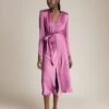Meryl Satin Midi Dress Bright Mauve