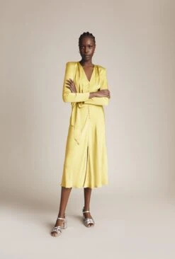 Meryl Satin Midi Dress Butter