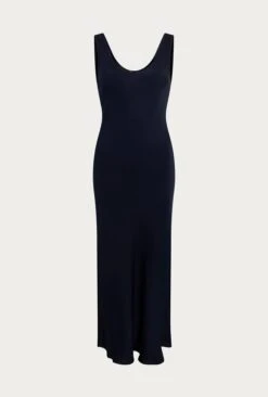 Palm Satin Slip Midi Dress Navy 4 Palm Satin Slip Midi Dress Navy -Ghost Store D05G003 K10 24926 650px 964px