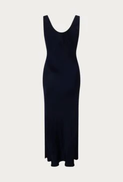 Palm Satin Slip Midi Dress Navy 5 Palm Satin Slip Midi Dress Navy -Ghost Store D05G003 K10 24927 650px 964px