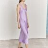 Palm Lilac Satin Slip Midi Dress Lilac