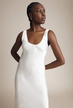 Palm Satin Slip Midi Dress Ivory 5 Palm Satin Slip Midi Dress Ivory -Ghost Store D05G003 M12 27500 650px 964px