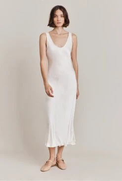Palm Satin Slip Midi Dress Ivory 2 Palm Satin Slip Midi Dress Ivory -Ghost Store D05G003 M12 28452 650px 964px