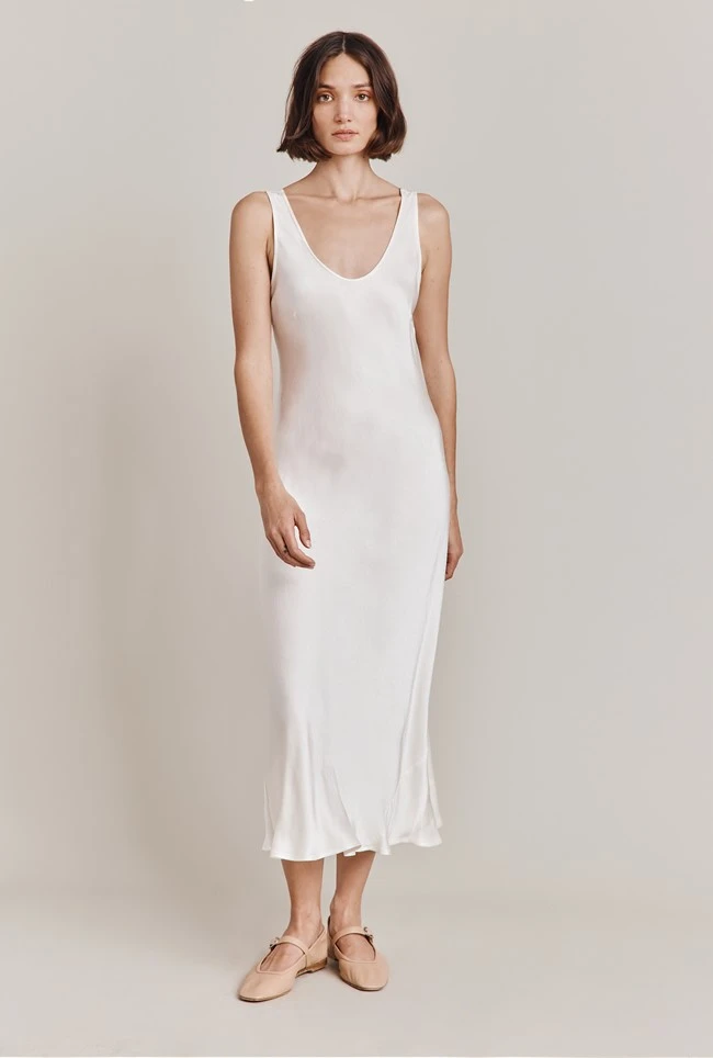 Palm Satin Slip Midi Dress Ivory Palm Satin Slip Midi Dress Ivory -Ghost Store D05G003 M12 28452 650px