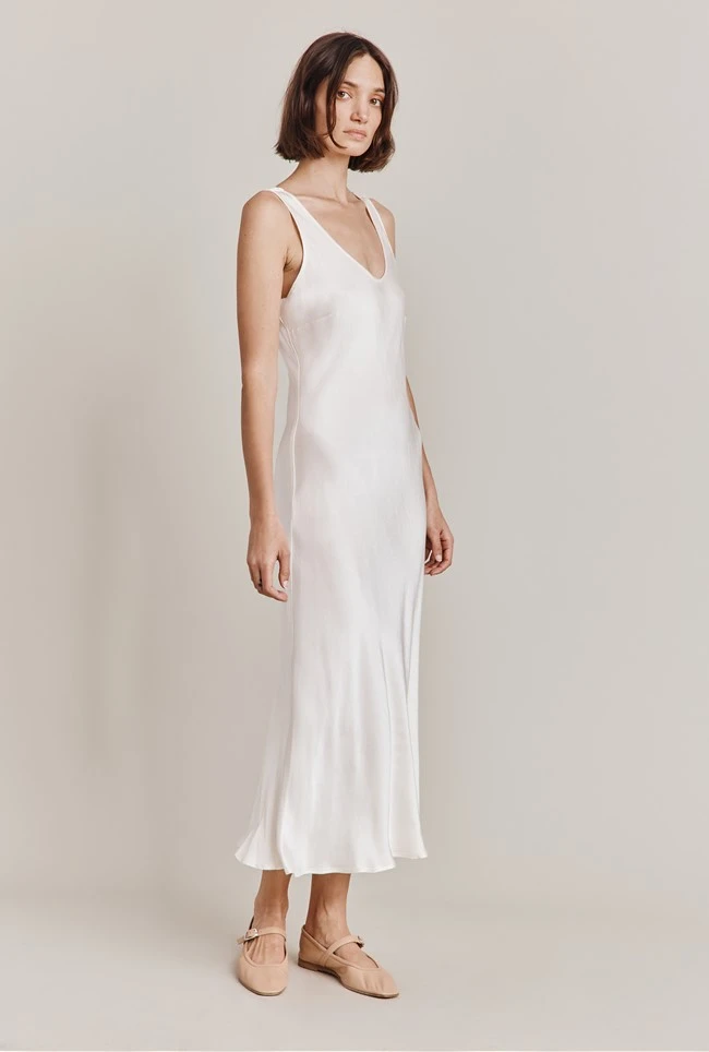 Palm Satin Slip Midi Dress Ivory Palm Satin Slip Midi Dress Ivory -Ghost Store D05G003 M12 28453 650px