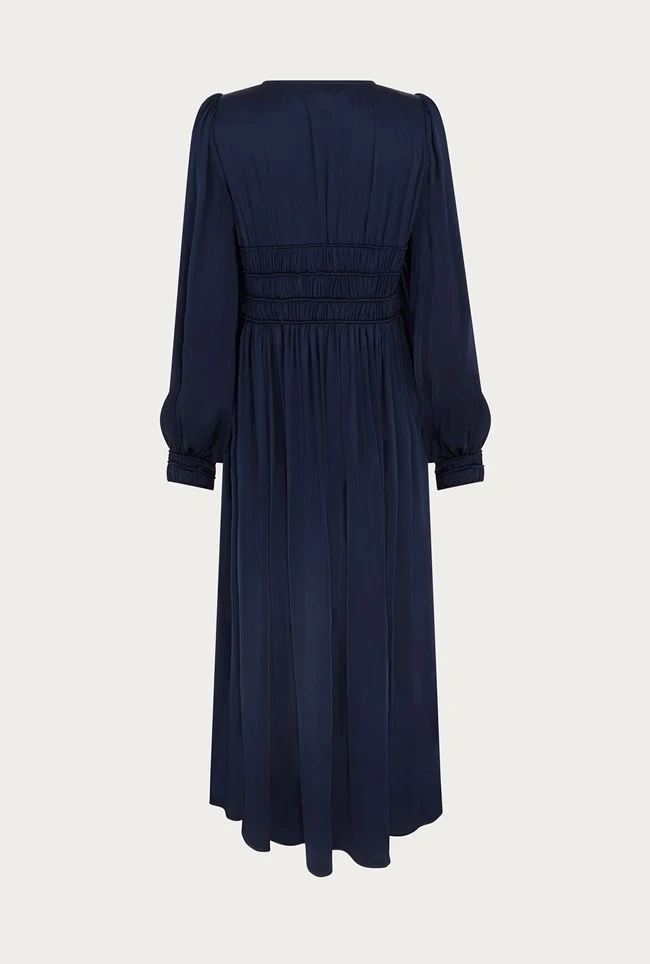 Violet Satin Midi Dress Navy Violet Satin Midi Dress Navy -Ghost Store D05G026 K10 26258 650px