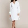 Shyla Crepe Knee-Length Dress Ivory