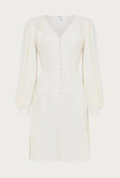 Shyla Crepe Knee-Length Dress Ivory 5 Shyla Crepe Knee-Length Dress Ivory -Ghost Store D05G036 M12 25764 650px 964px