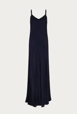 Winnie Satin Maxi Dress Navy -Ghost Store D05G068 K10 26271 650px 964px