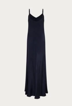 Winnie Satin Maxi Dress Navy -Ghost Store D05G068 K10 26272 650px 964px
