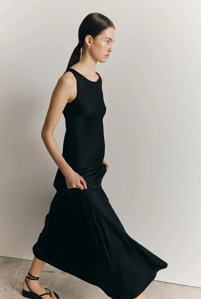 Callie Satin Maxi Dress Black Callie Satin Maxi Dress Black -Ghost Store D05G070 A01 27066 650px