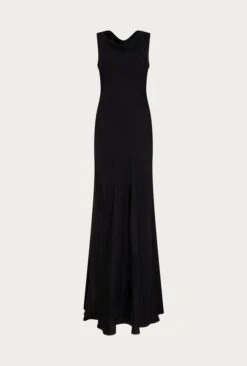 Ada Satin Maxi Dress Black -Ghost Store D05G075 A01 26320 650px 964px