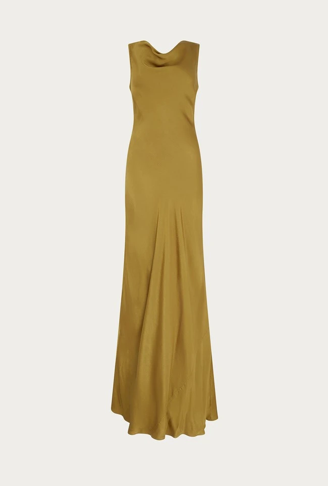 Ada Satin Maxi Dress Olive Ada Satin Maxi Dress Olive -Ghost Store D05G075 J17 26321 650px