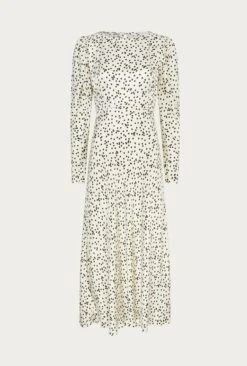 Rosaleen Satin Midi Dress Afterglow Spot 3 Rosaleen Satin Midi Dress Afterglow Spot -Ghost Store D06G006 Z15 27200 650px 964px