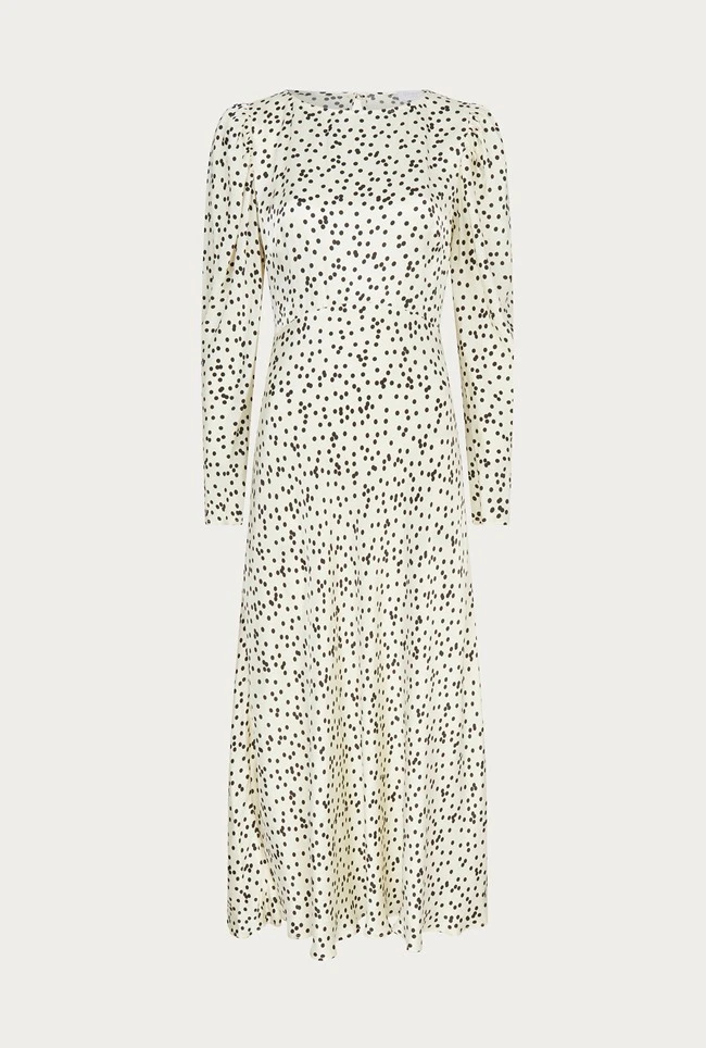 Rosaleen Satin Midi Dress Afterglow Spot Rosaleen Satin Midi Dress Afterglow Spot -Ghost Store D06G006 Z15 27200 650px