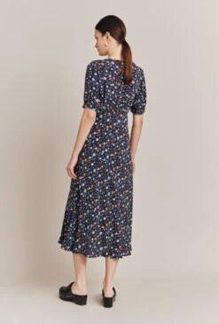 Becca Navy Floral Print Midi Dress Navy Floral -Ghost Store D06G028A Z31 27364 650px 964px