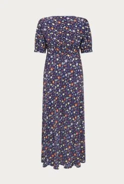 Becca Navy Floral Print Midi Dress Navy Floral -Ghost Store D06G028A Z31 27366 650px 964px