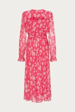 Su Georgette Midi Dress Pink Daisy 5 Su Georgette Midi Dress Pink Daisy -Ghost Store D06G032 Z33 27309 650px 964px