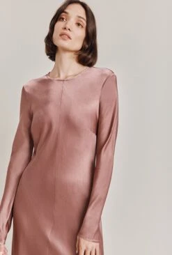 Mari Satin Midi Dress Midnight Mauve 2 Mari Satin Midi Dress Midnight Mauve -Ghost Store D06G041 L93 28935 650px 964px