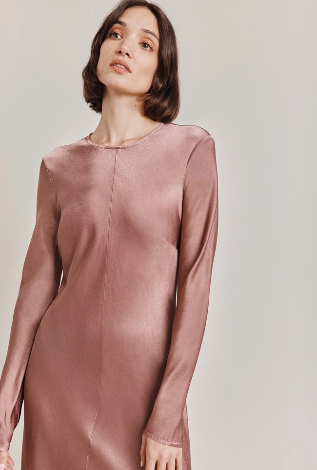 Mari Satin Midi Dress Midnight Mauve Mari Satin Midi Dress Midnight Mauve -Ghost Store D06G041 L93 28935 650px