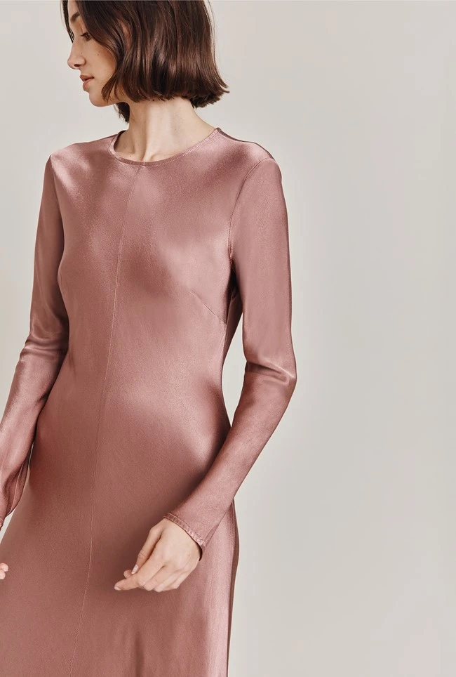 Mari Satin Midi Dress Midnight Mauve Mari Satin Midi Dress Midnight Mauve -Ghost Store D06G041 L93 28936 650px