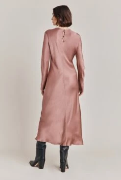 Mari Satin Midi Dress Midnight Mauve 4 Mari Satin Midi Dress Midnight Mauve -Ghost Store D06G041 L93 28937 650px 964px