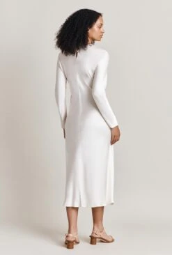 Mari Satin Midi Dress Ivory -Ghost Store D06G041 M12 27998 650px 964px