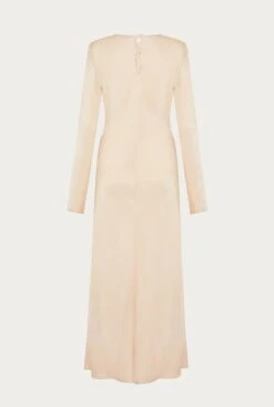 Mari Satin Midi Dress Stone 4 Mari Satin Midi Dress Stone -Ghost Store D06G041 N04 26829 650px 964px