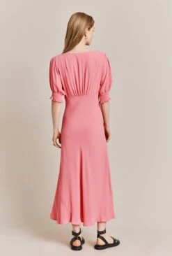 Coco Crepe Midi Dress Blossom Pink -Ghost Store D06G043A H11 27861 650px 964px