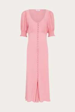 Coco Crepe Midi Dress Blossom Pink -Ghost Store D06G043A H11 27862 650px 964px