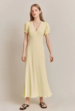 Poet Crepe Midi Dress Yellow 2 Poet Crepe Midi Dress Yellow -Ghost Store D06G044 E04 27593 650px 964px